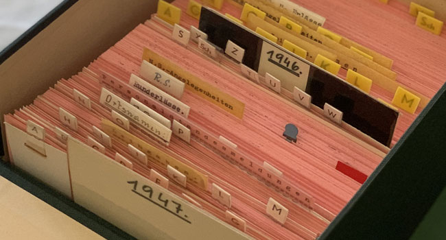 index cards in a box